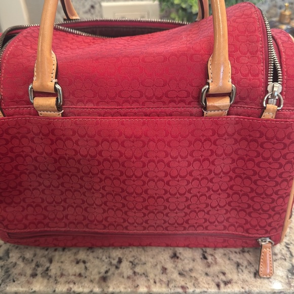 Red Vintage Coach Toiletries Bag - Picture 6 of 7